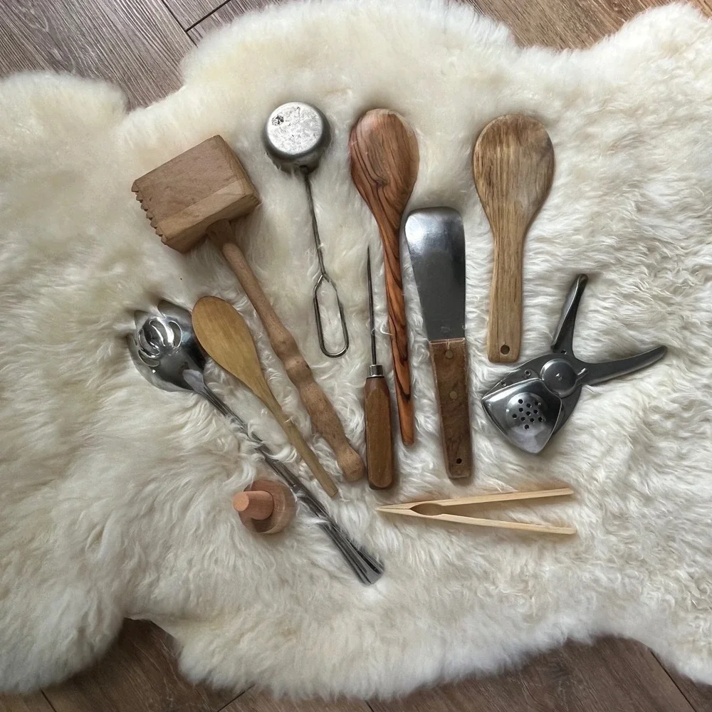 Vintage Rustic Kitchen Utensils Bundle